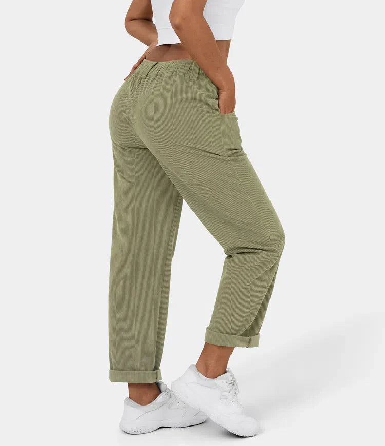 Ania™ - Medelhög midja Casual Corduroy Broek