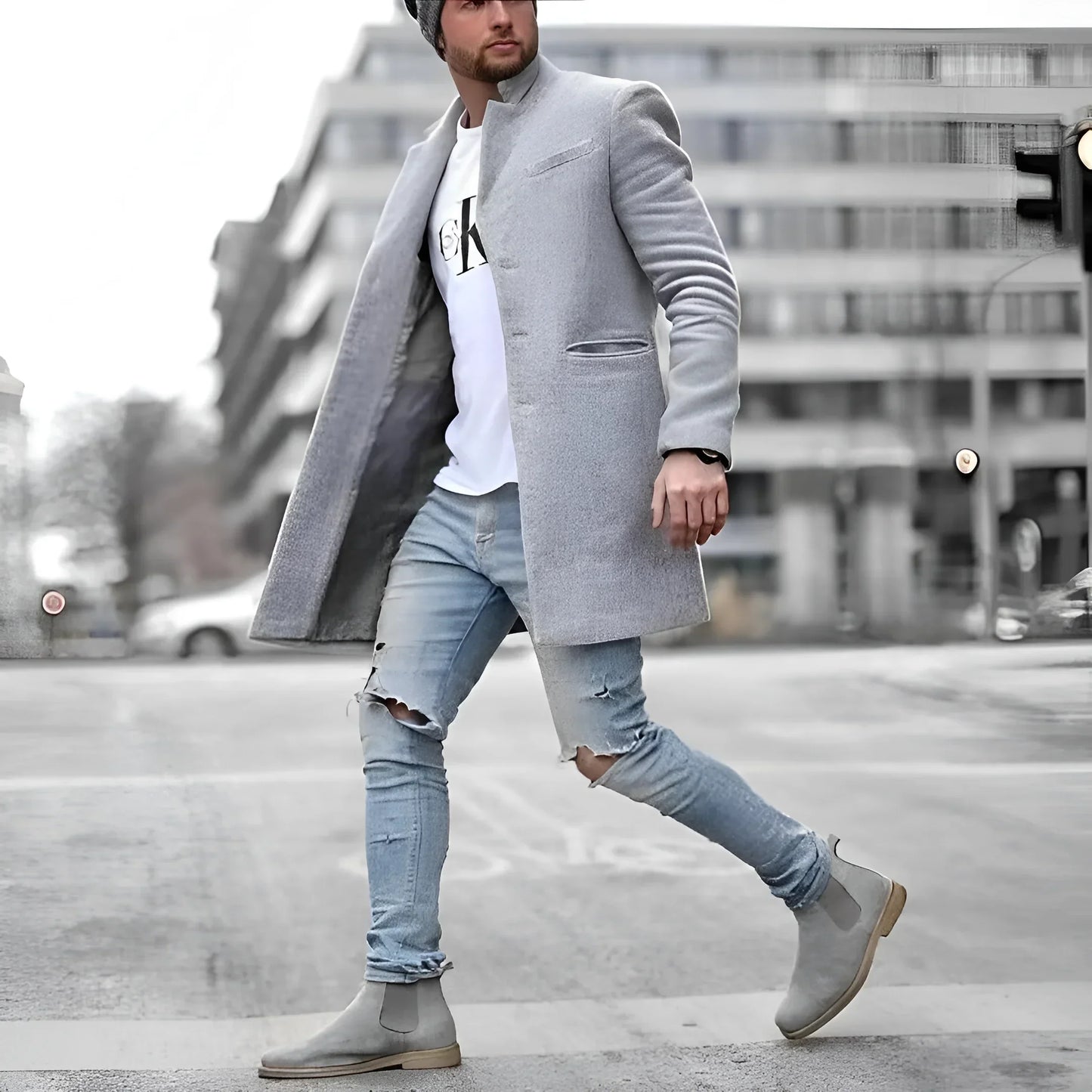 Levi™ - Elegant Lång Duster i Ull