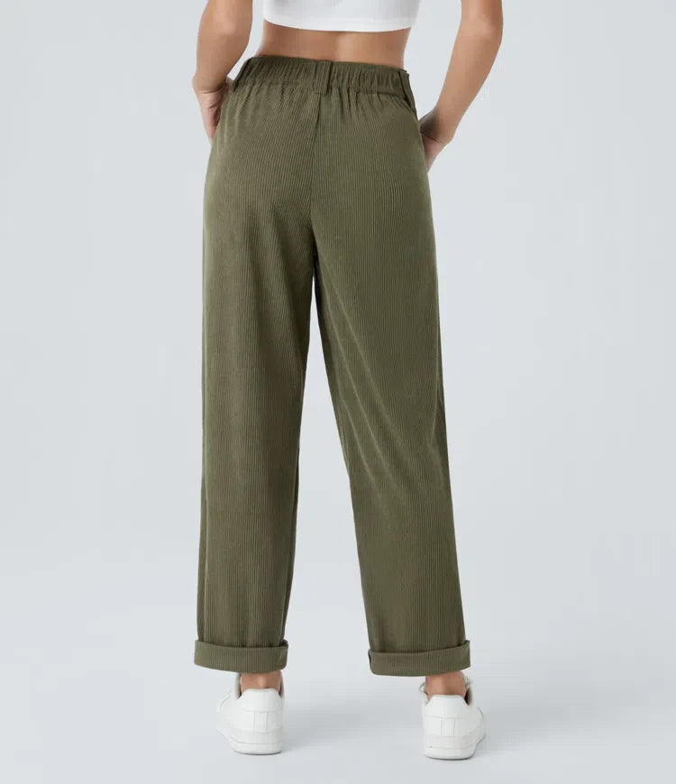 Ania™ - Medelhög midja Casual Corduroy Broek