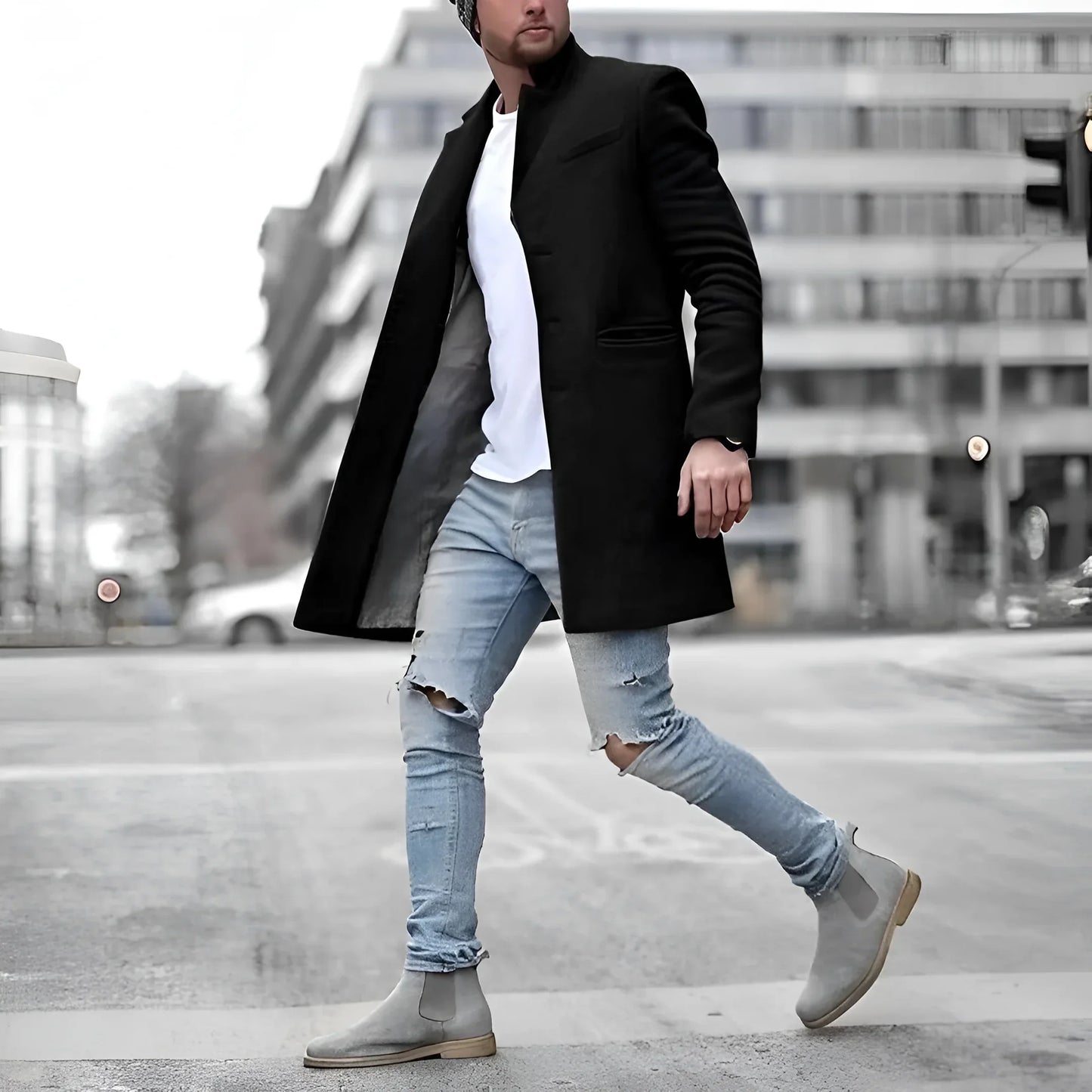 Levi™ - Elegant Lång Duster i Ull