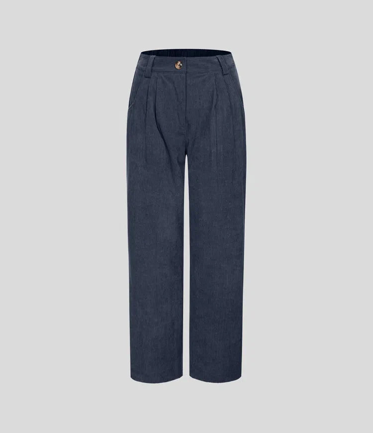 Ania™ - Medelhög midja Casual Corduroy Broek