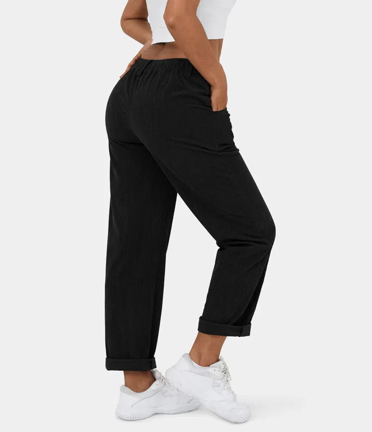 Ania™ - Medelhög midja Casual Corduroy Broek